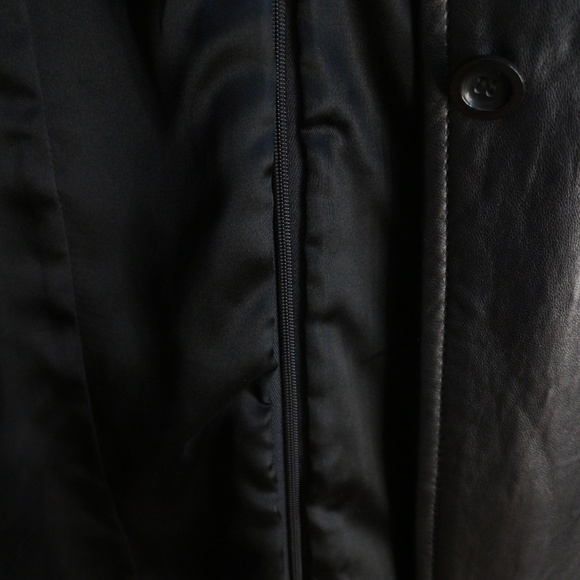 Bebe ankle length black leather coat - Picture 12 of 15